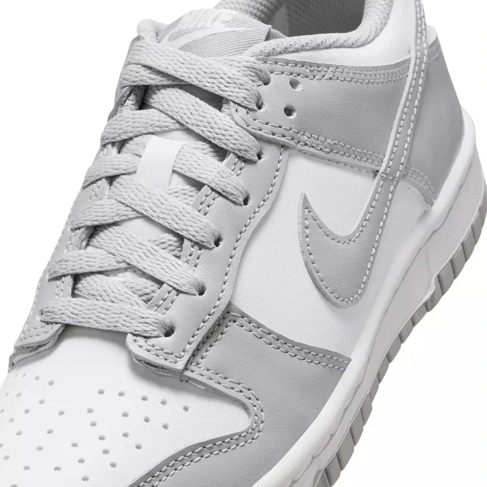 Nike Dunk Low White and Gray Size 5 - Picture 2 of 6